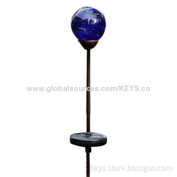Colorful LED blue glass ball solar garden landscape light